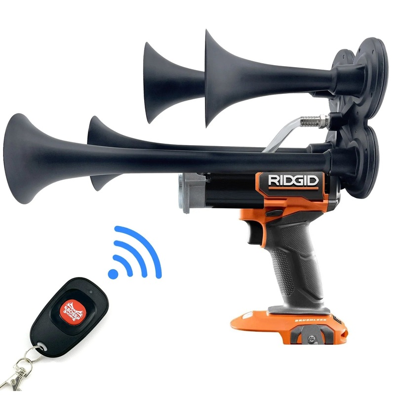 BossHorn Ridgid Train Horn Gun: Quad Impact Air Horn