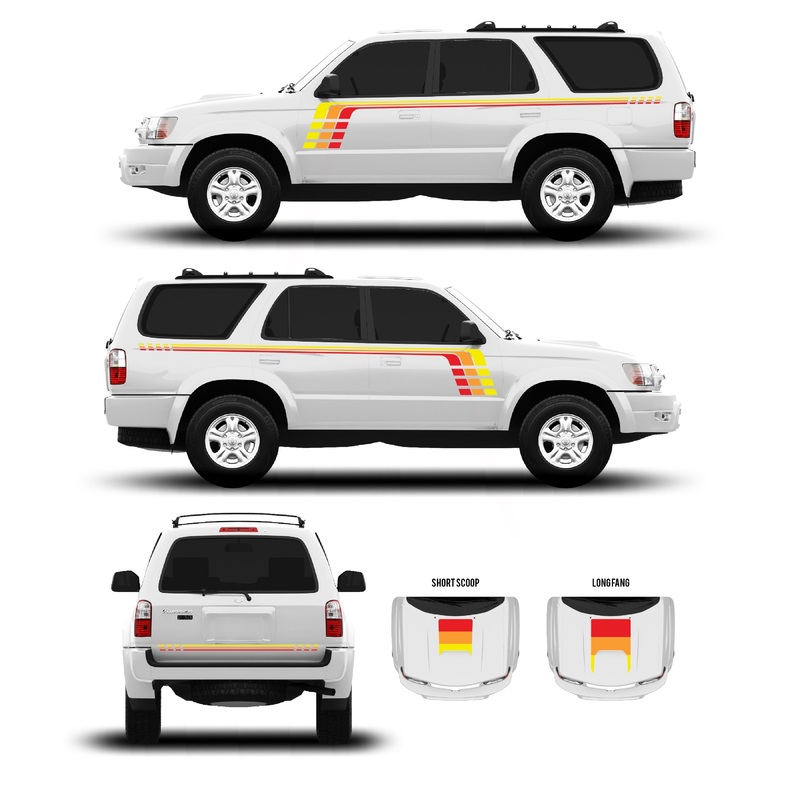 Taco Vinyl Checkered Stripe Kit for 4Runner (1996-2002)