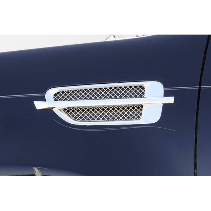 T-REX Grilles 54199 Polished Stainless Steel Small Mesh Side vent Fits 2007-2014 Cadillac Escalade Escalade EXT Escalade ESV