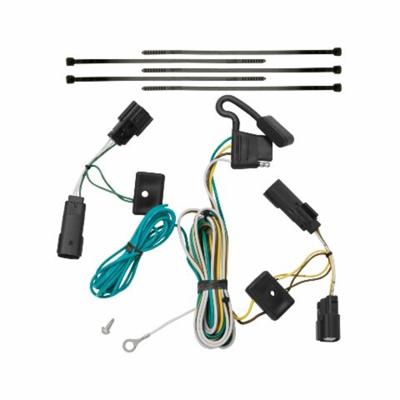 TEKONSHA T-One T-Connector Harness, 4-Way Flat, Compatible with Select Ford Flex,Black