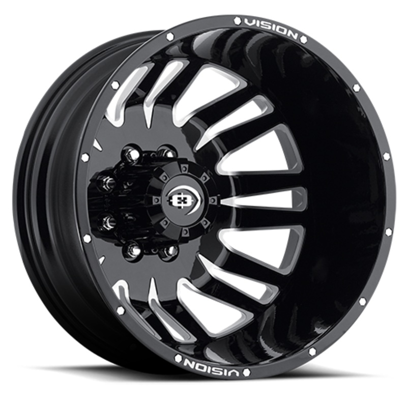 20×8.25 Vision Gloss Black Machined Face Rear 8×200 2005-Present F350 DRW