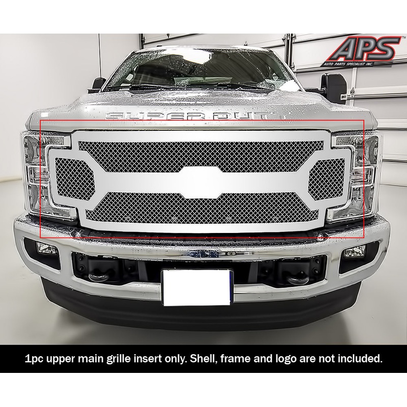 APS GR06GFC63S Main Upper Mesh Grille Fits 2017-2019 Ford F-250