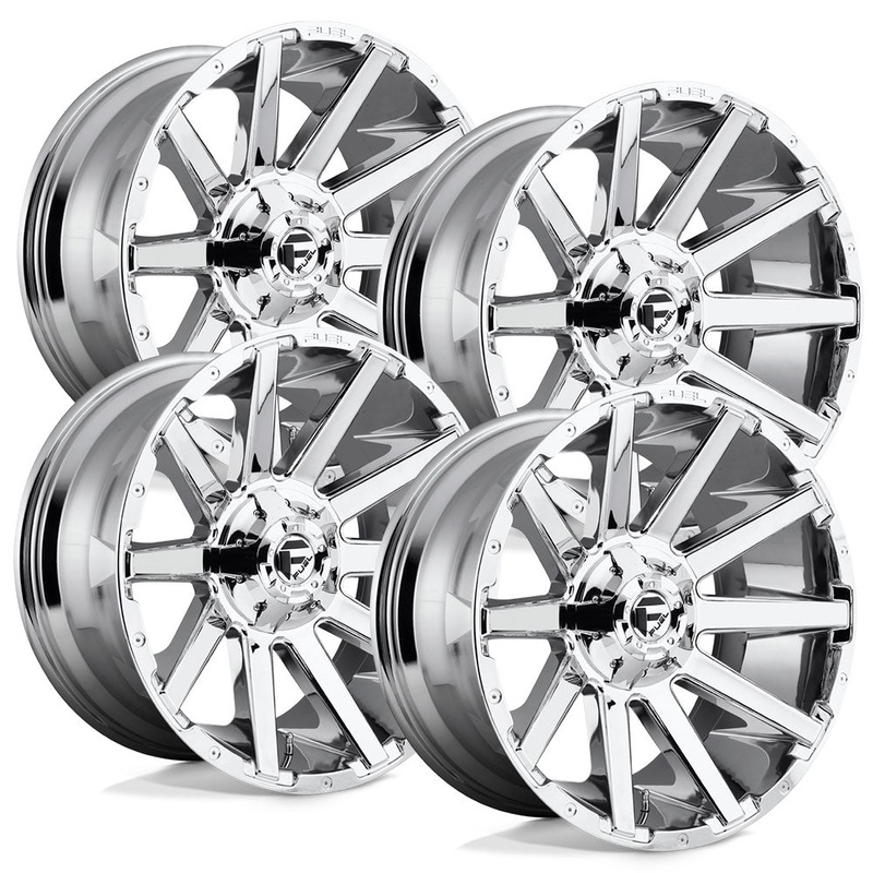 Fuel Contra D614 Chrome Aluminum Ford SRW Wheel Kit (8×170)