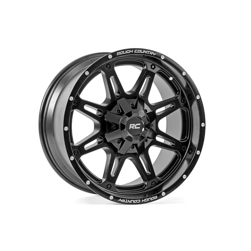 Rough Country 94 Series Wheel | One-Piece | Matte Black | 20×9 | 5×5/5×4.5 | -12mm