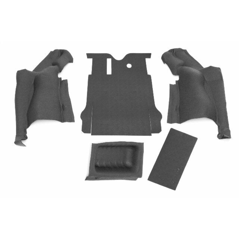 Bedrug – Jeep Bedtred | 2007 – 2010 Jeep Wrangler JK 2 Door, Cargo Liner w/ Tailgate & Tub Liner | Grey – 5 pc. | BTJK07R2