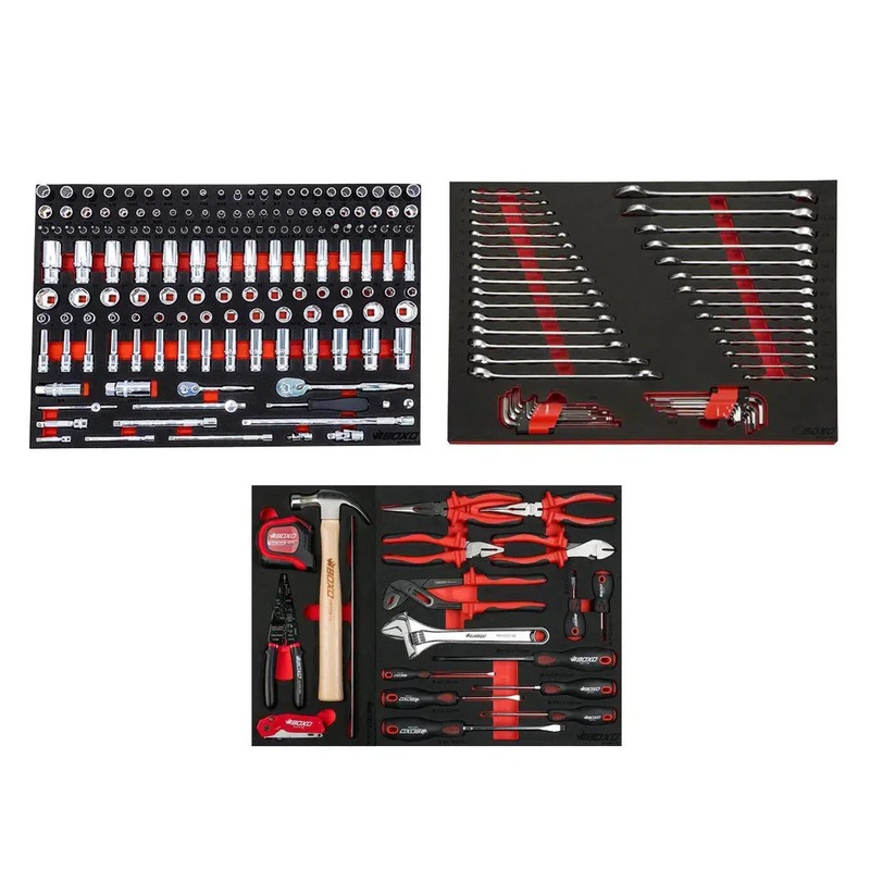 Metric and SAE Master Tool Set | Starter, 222-Pieces Boxo USA – BXE005C-R2