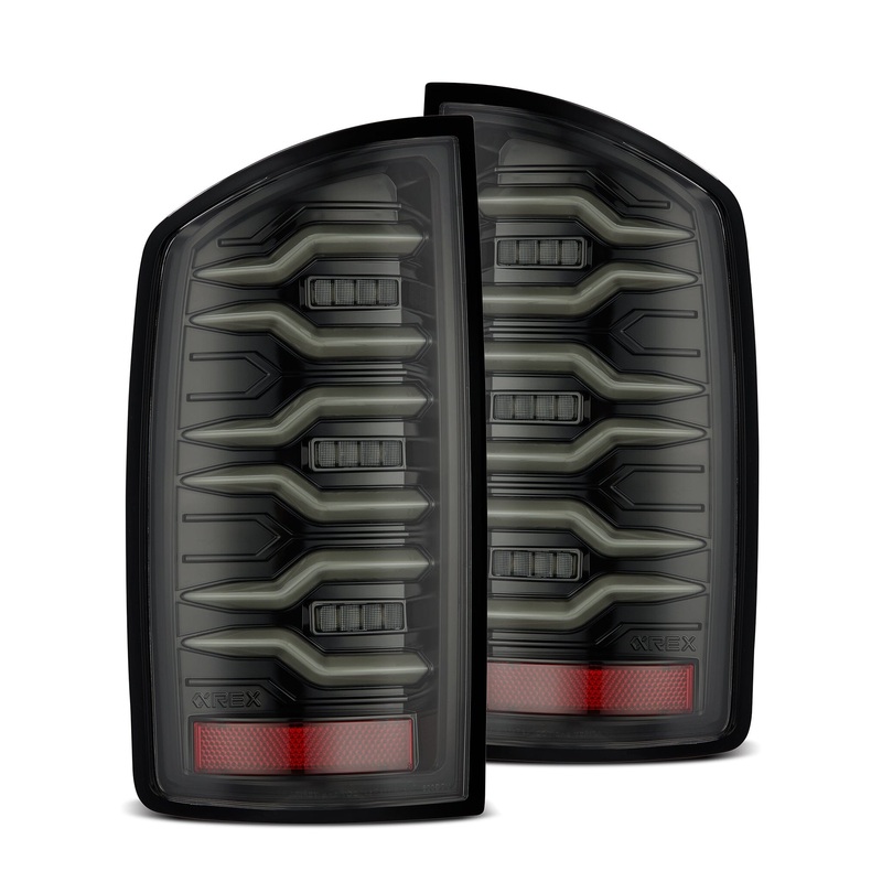 ALPHAREX 2007-2008 Dodge Ram 1500 LUXX-Series LED Tail Lights Alpha-Black