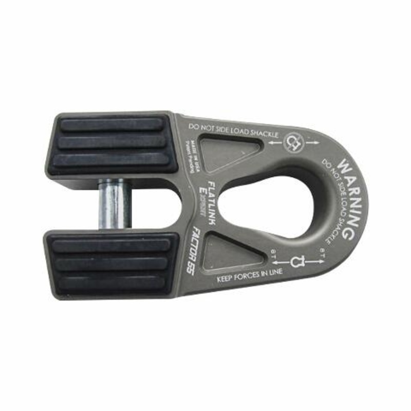 Factor 55 00080-06 Flatlink E (Expert) Replaces Conventional Winch Hook with a Stronger Shackle/D-Ring Mount Maximum Load 16,000 lb Ultimate Failure Greater Than 40,000 lb  Gray