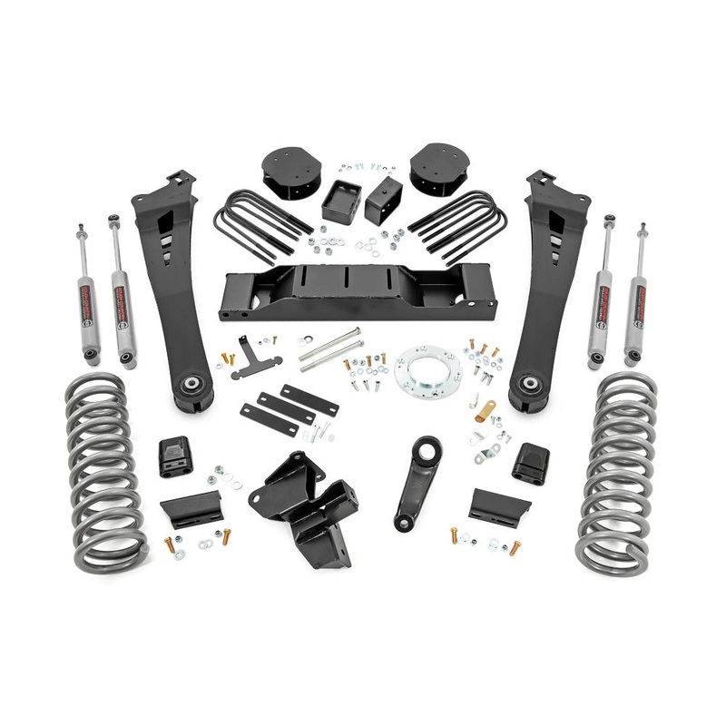 Rough Country 5 Inch Lift Kit DRW OE Rear Air Fits Dodge Ram 3500 4WD 2020-2023