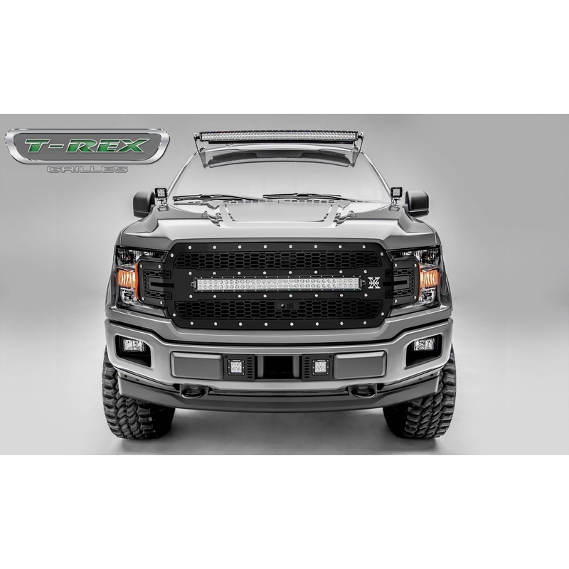 T-REX Grilles 7315751 Black Mild Steel Laser Cut Pattern Grille Fits 2018-2020 Ford F-150