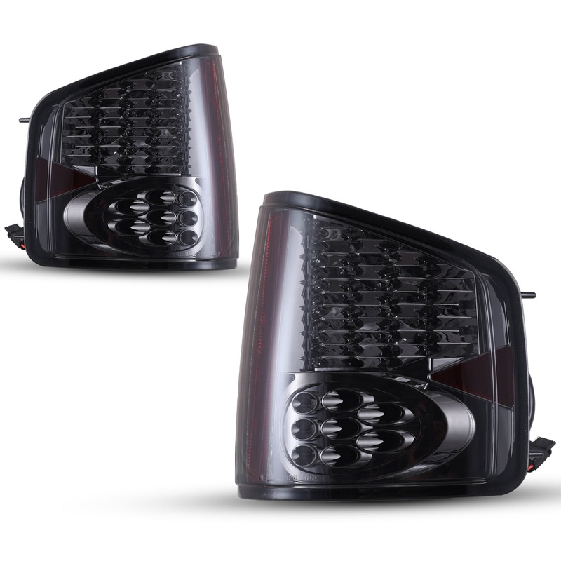 For 1994-2004 Chevrolet S10/ GMC Snoma/ 1996-2000 Isuzu Hombre LED Tail Light – Chrome/Smoke
