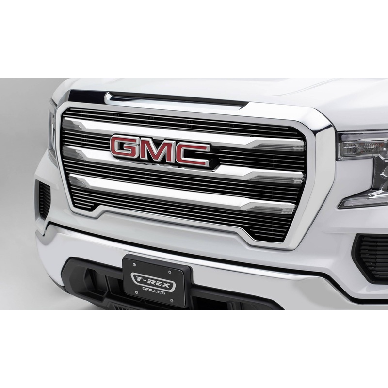 T-REX Grilles 21213 Polished Aluminum Horizontal Grille Fits 2019-2022 GMC Sierra 1500 Sierra 1500 SLE Sierra 1500 Elevation