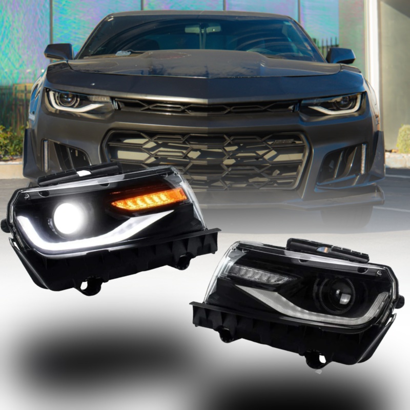 2014-2015 Chevy Camaro 6th Gen Style Headlights Projector LED DRL’S