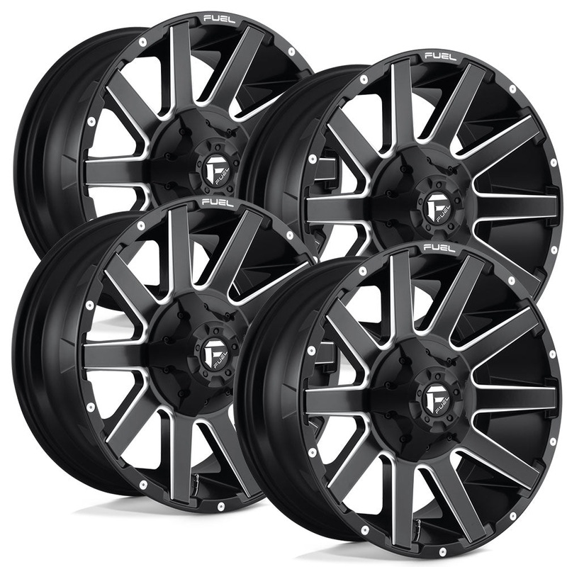 Fuel Contra D616 Matte Black Aluminum Dodge Ram SRW Wheel Kit (8×6.5)