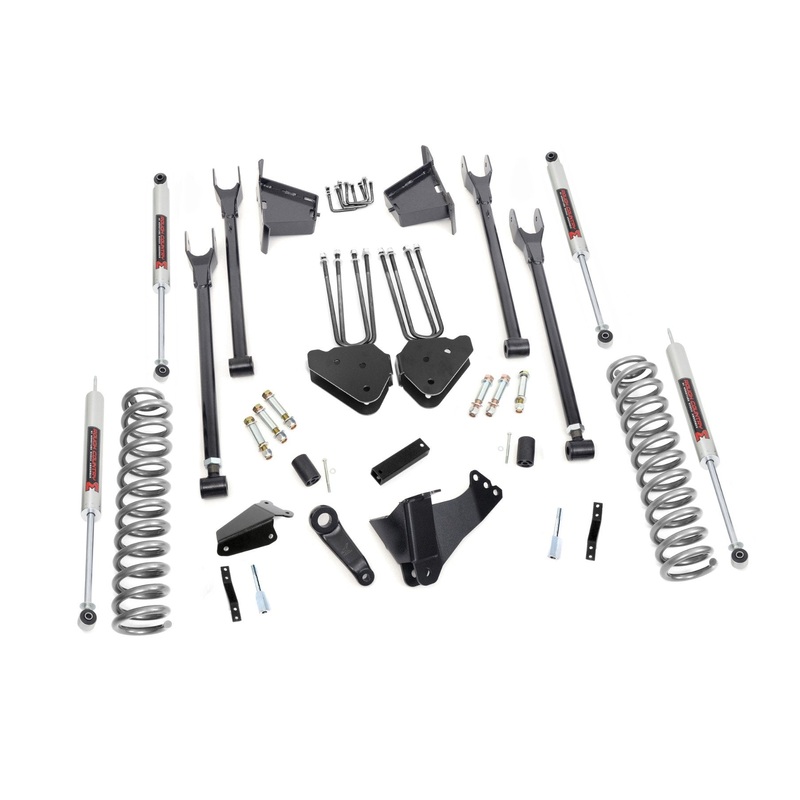 Rough Country 8 Inch Lift Kit 4 Link RR Blocks M1 Fits Ford F-350 4WD 2005-2007