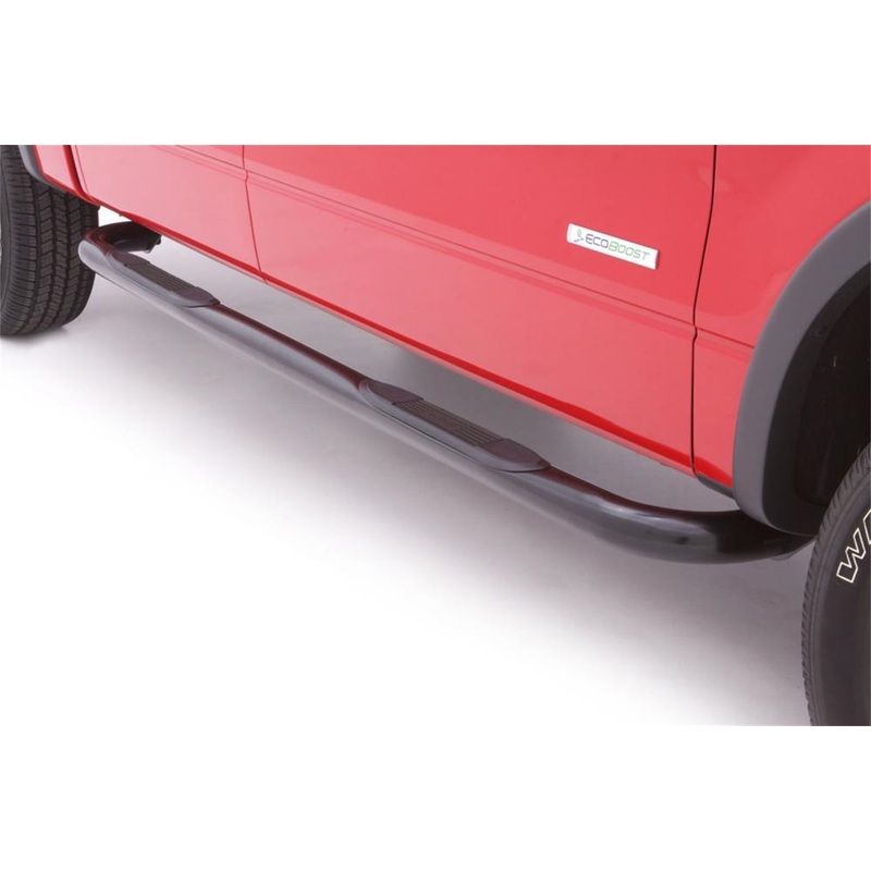 3 In Round Bent Nerf Bars Stainless Steel Black 22595801
