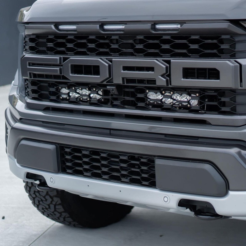 BAJA DESIGNS 2021-2024 Ford F-150 RAPTOR OnX6+ 10 Inch Dual Behind Grille LED Light Bar Kit