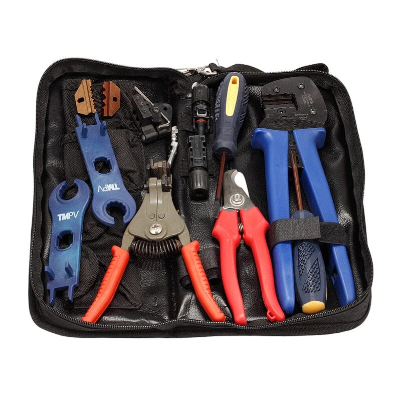 LENSUN Solar Crimping Tools, Solar PV Tool Kits, Include Crimper Stripper Cutter Spanners