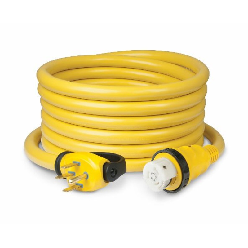 Marinco ParkPower 6152SPPRV-25 50 Amp, 125/250V (4-Wire) RV Cordset, Yellow, 25′
