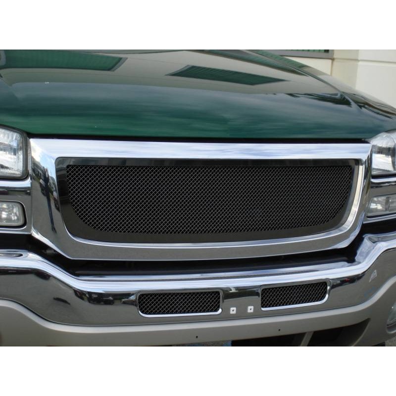 T-REX Grilles 51200 Black Mild Steel Small Mesh Grille Fits 2007-2007 GMC Sierra 1500 Classic Sierra 2500 Classic Sierra 3500 Classic