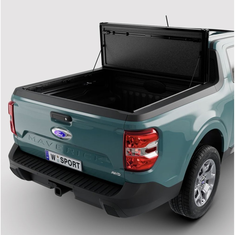 Tonneau Covers I WORKSPORT 2022-2025 Ford Maverick AL4  Flip-Up Aluminum Trifold Hard Tonneau Cover