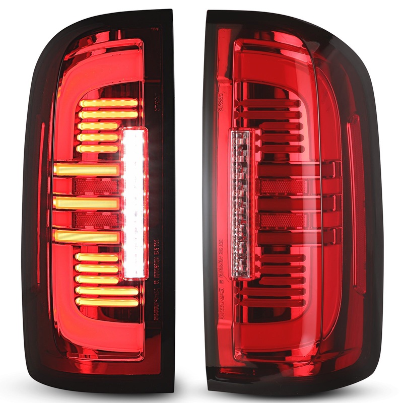 For 2015-2022 Chevy Colorado LED Tail Lights – Chrome/ Red