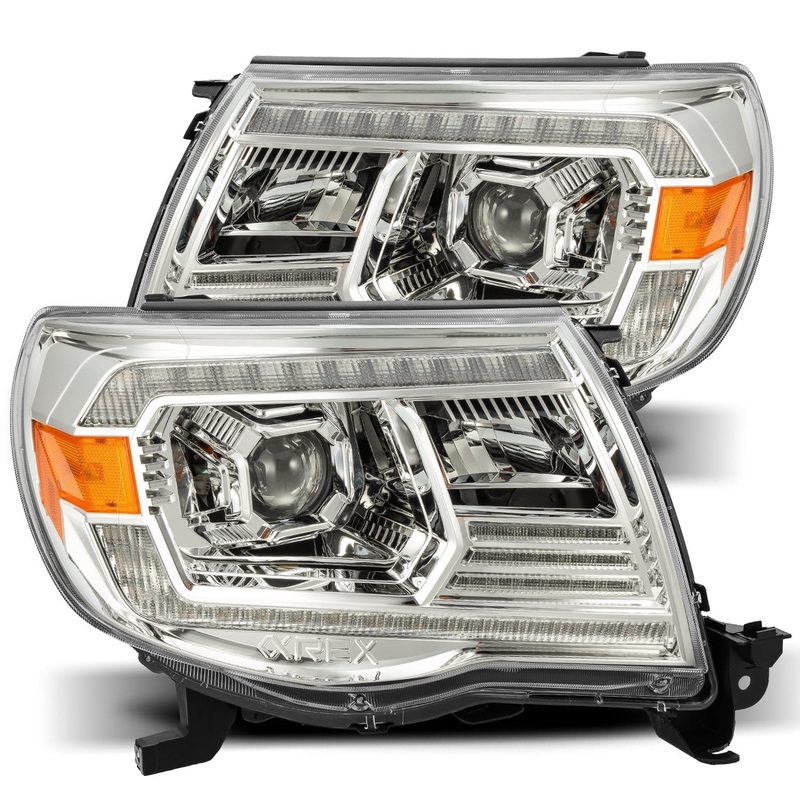 ALPHAREX 2005-2011 Toyota Tacoma LUXX-Series LED Crystal Headlights Chrome