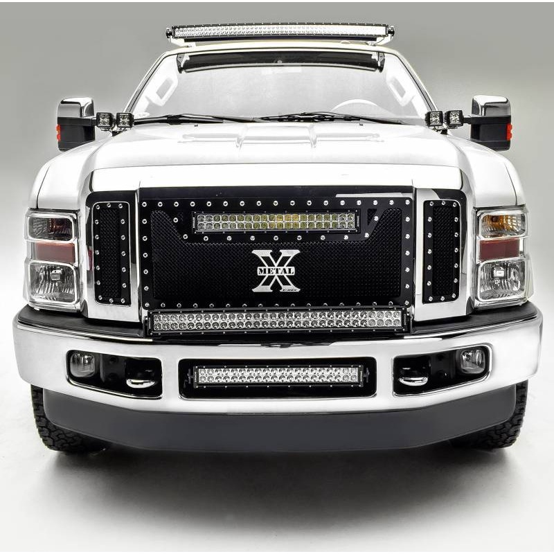 ZROADZ Z325631 Black Mild Steel Front Bumper Top LED Bracket Fits 2008-2010 Ford F-250 F-350 F-450 F-550