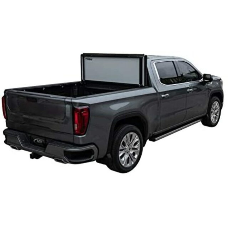 LOMAX G3020079 Stance Hard Tri-Fold Cover; Black Urethane Finish; Single Rail;