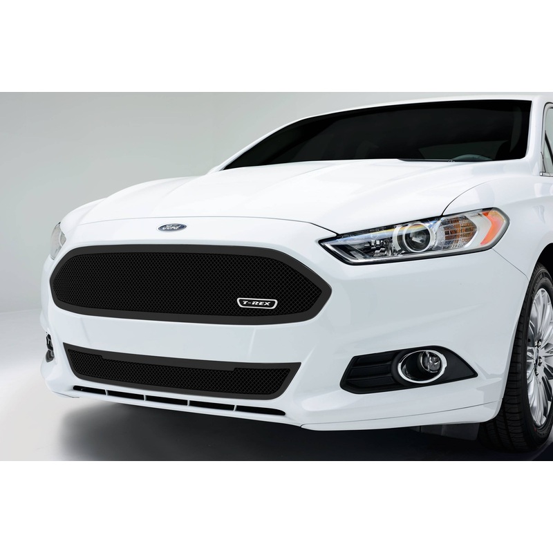 T-REX Grilles 51532 Black Mild Steel Small Mesh Grille Fits 2013-2015 Ford Fusion