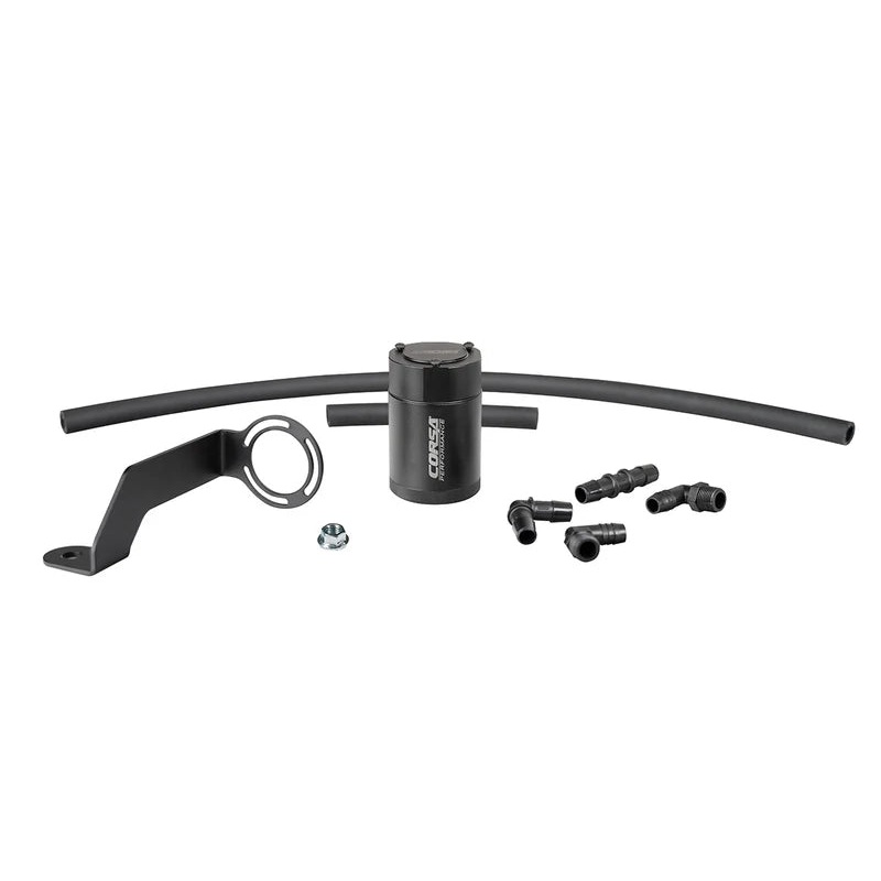 Corsa Performance – Aluminum Oil Catch Can w/ Bracket | 2011-23 Challenger, Charger 6.4L | 2012-21 Grand Cherokee, 2018-24 Durango 6.4L