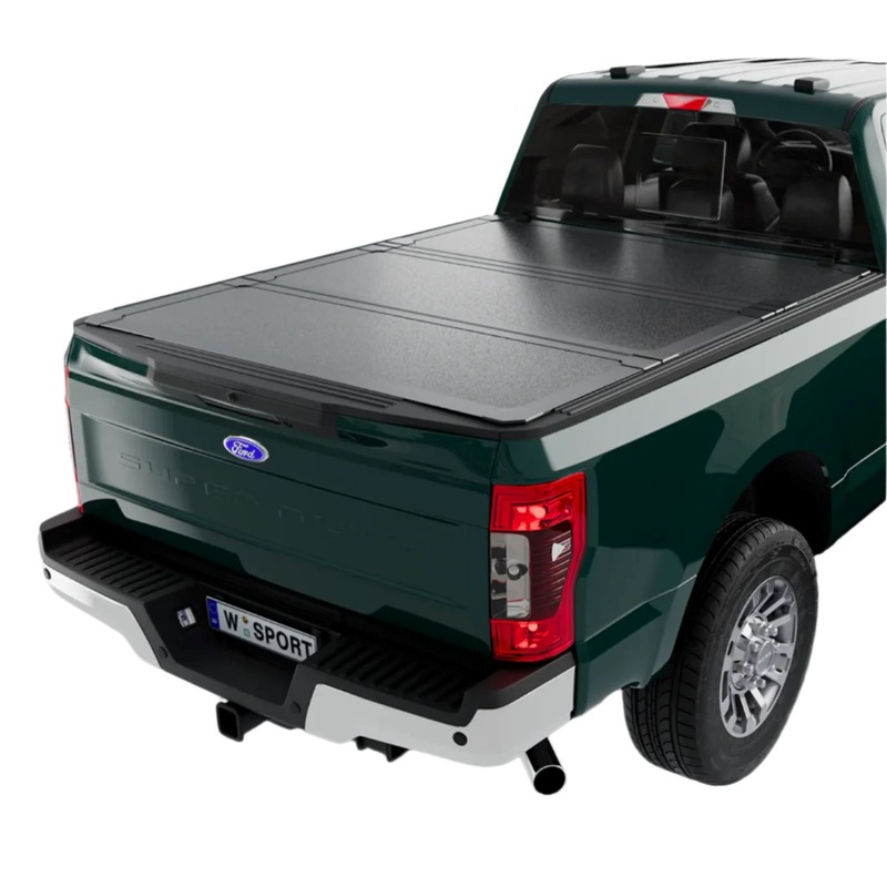 Tonneau Covers I WORKSPORT 2017-2024 Ford Super-Duty F-250 / F-350 Bed AL3 PRO Quick Latch Aluminum Trifold Hard Tonneau Cover