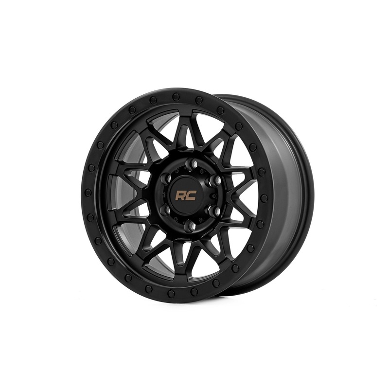 Rough Country 78 Series Wheel | Simulated Beadlock | Black | 18×9 | 5×5 | -12mm