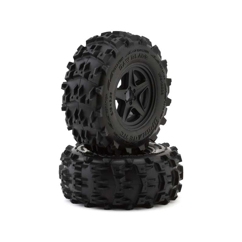 UpGrade RC Saw Blade 2.8″ Pre-Mounted Off-Road Tires w/5-Star Wheels (2)