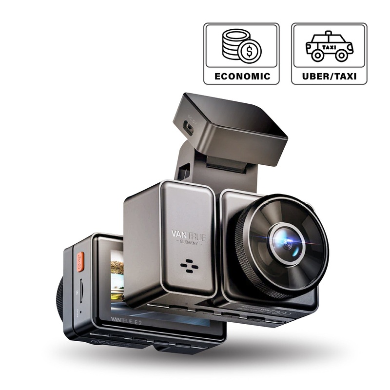 VANTRUE Element 2 (E2) 2.7K Front + 2.7K Rear Resolution 2-Channel Dash Camera