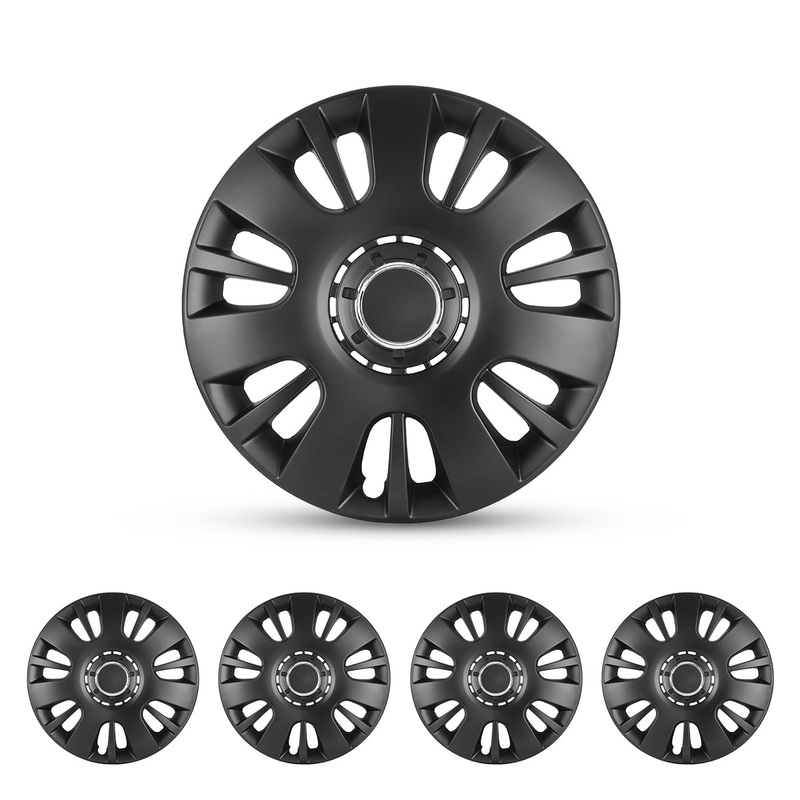 WINJET 15 inch Hubcaps Wheel Covers 5065 – Matte Black
