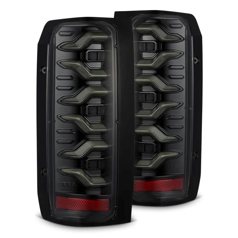 ALPHAREX 1987-1996 Ford Bronco LUXX-Series LED Tail Lights Alpha-Black