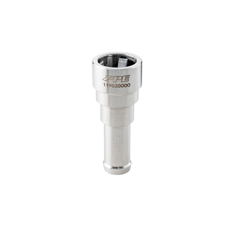 15-16 GM 6.6L LML Heater Outlet Hose Connector – 5/8 Inch Hose to 5/8 Inch Tube Pacific Performance Engineering