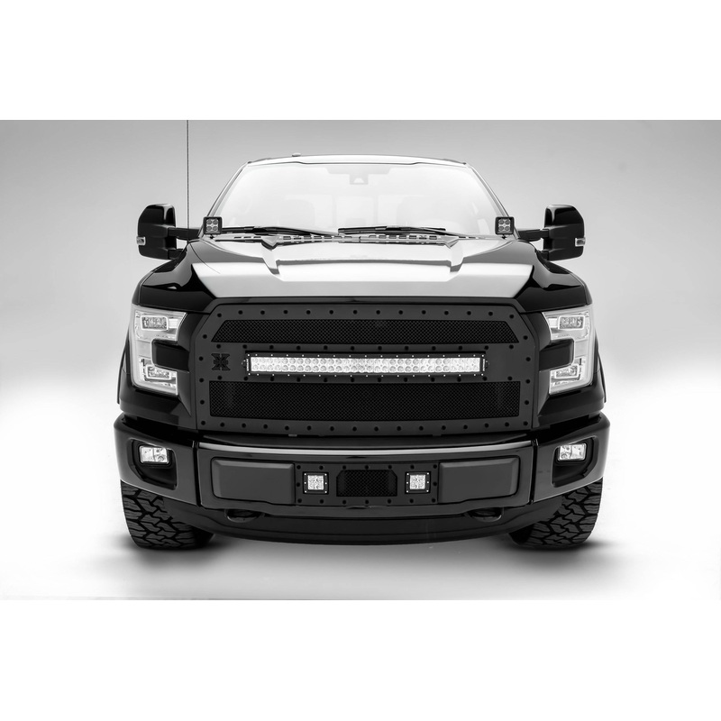 ZROADZ Z365731 Black Mild Steel Hood Hinge LED Bracket Fits 2015-2017 Ford F-150