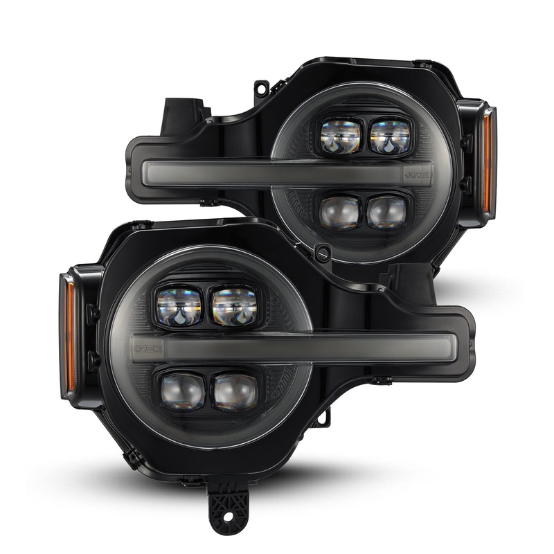 ALPHAREX 2022-2024 Ford Bronco Raptor NOVA-Series LED Projector Headlights Alpha-Black