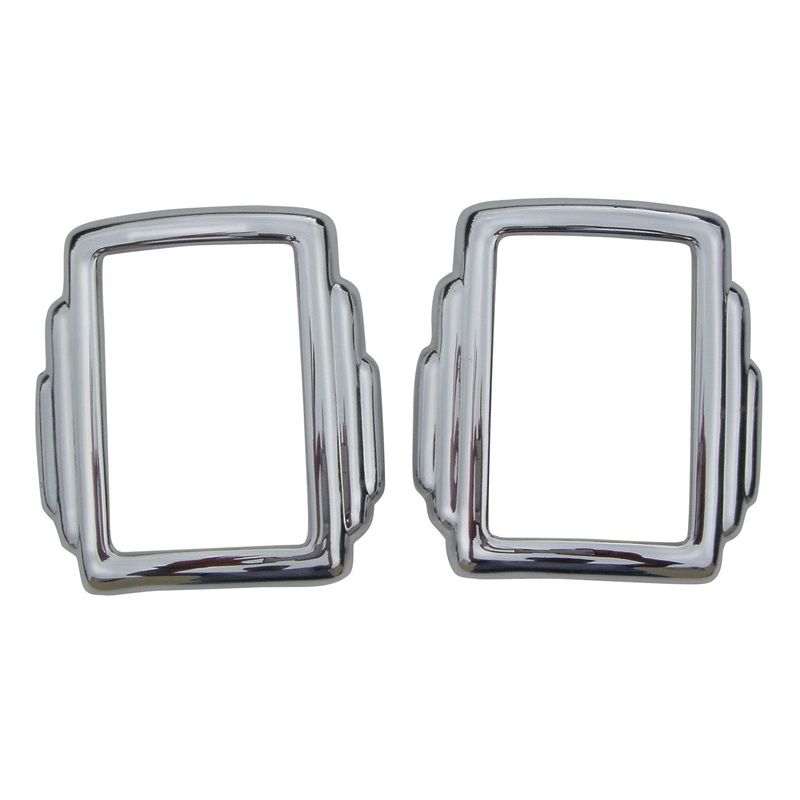 Parking Light Lens Bezels; 1940 Standard, 1940-41 Pickup, 1941 Sedan Delivery