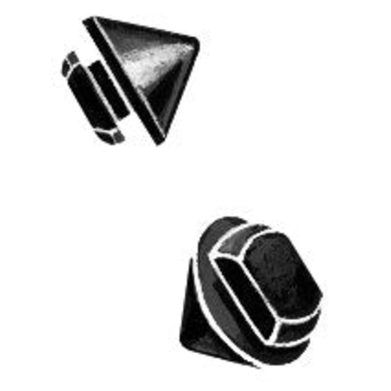 Gas Tank Door Bumpers; 1941-48 Car