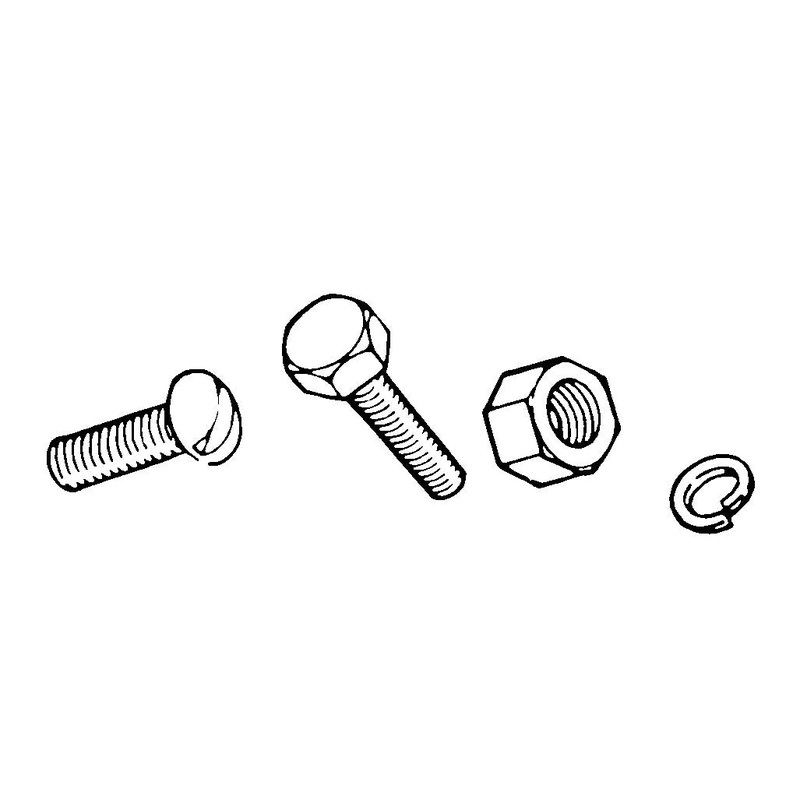 Grille Center Hardware Kit; 1940 Deluxe