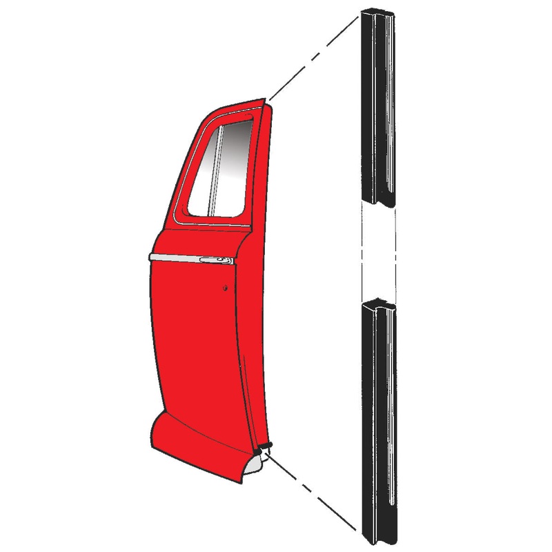 Back Edge Door Seal Kit; 1941-48 Fordor