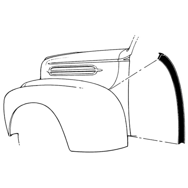 Cowl to Fender Seals; 1942-47 Pickup