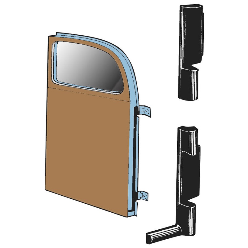 Door Hinge Seals; 1941-48 Convertible