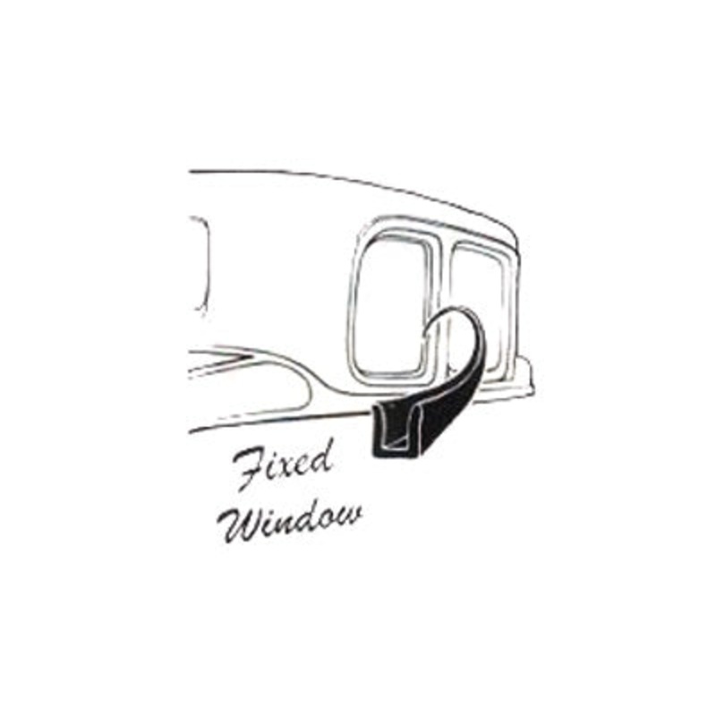 Quarter Window Seals (Bonded); 1933-34 5W Coupe