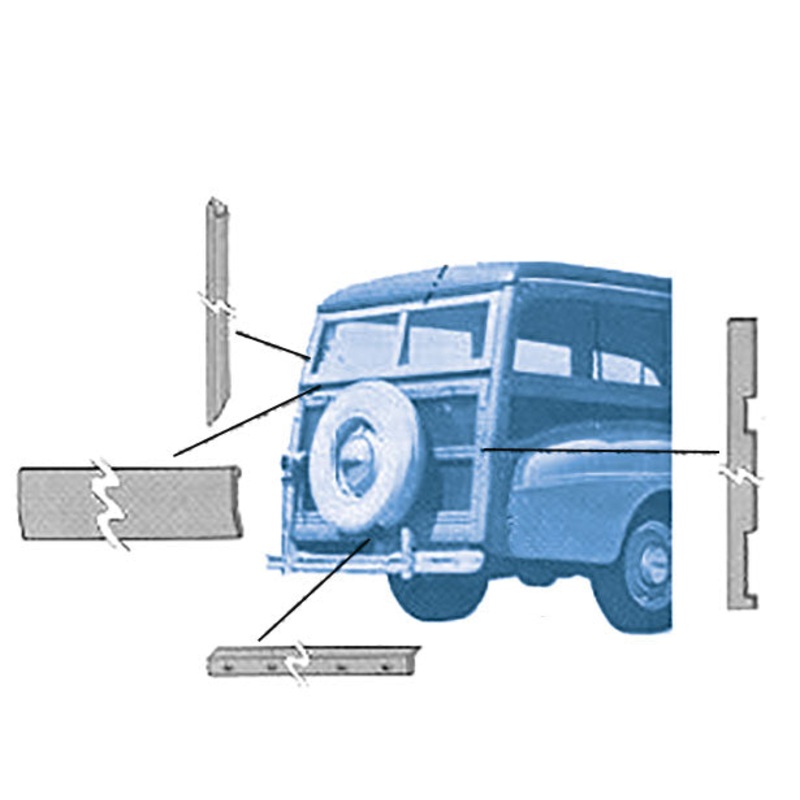 Tail Gate & Window Seal Kit; 1941-48 Station Wagon