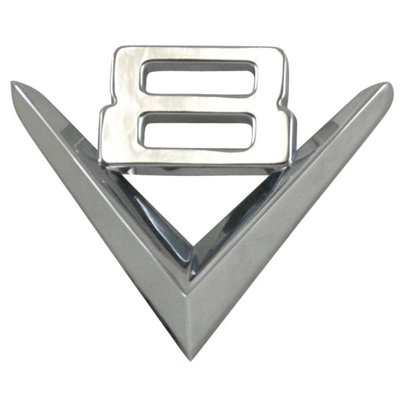 V8 Fender Emblem; 1951-53 Car