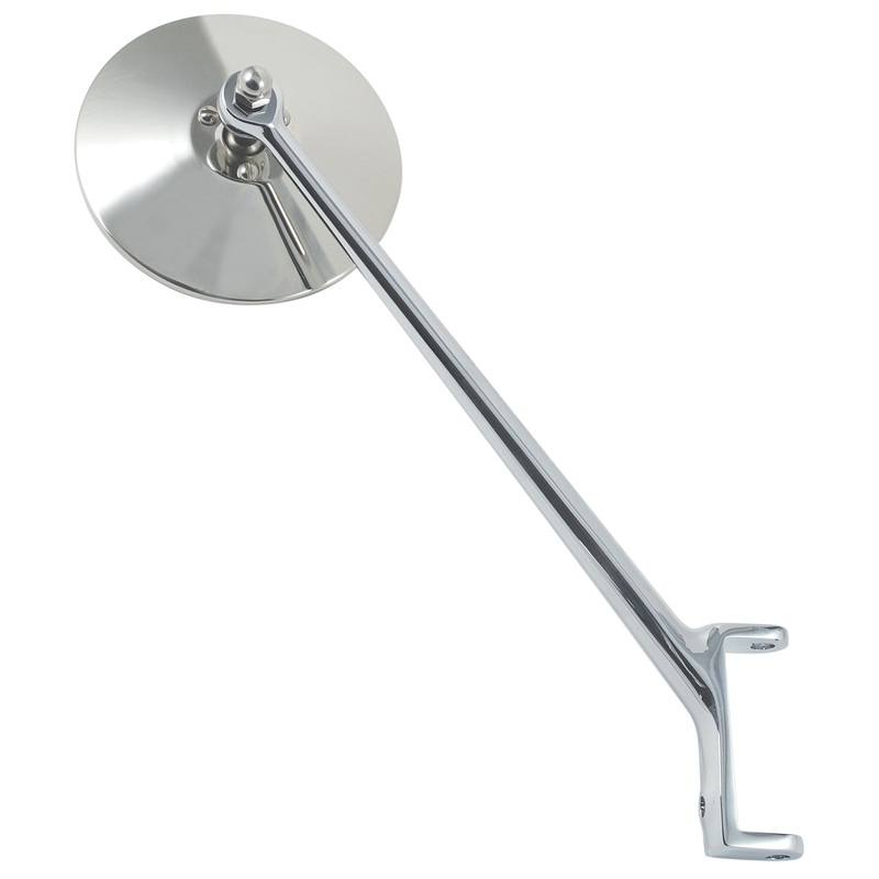 Door Hinge Mirror, Straight; Late 1936-40 Car, 1948-52 Pickup
